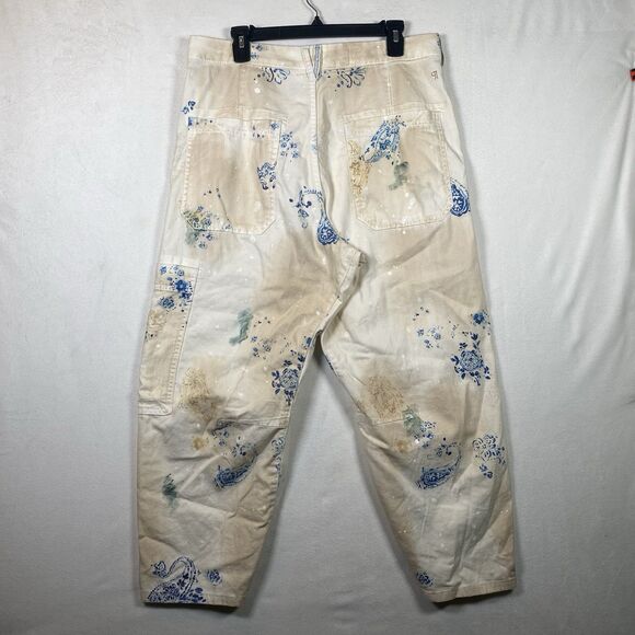 Pilcro Printed Painter Chore Pants Button Fly – Size 32 - Picture 2 of 13